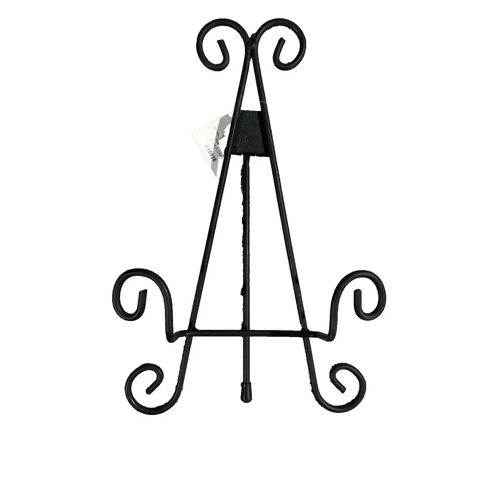 Metal Scroll Easel Matte Black Approximately 10